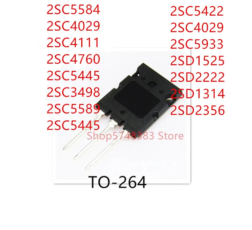 10 шт. 2SC5584 2SC4029 2SC4111 2SC4760 2SC5445 2SC3498 2SC5589 2SC5422 2SC5933 2SD1525 2SD2222 2SD1314 2SD2356 TO 264|Аксессуары для