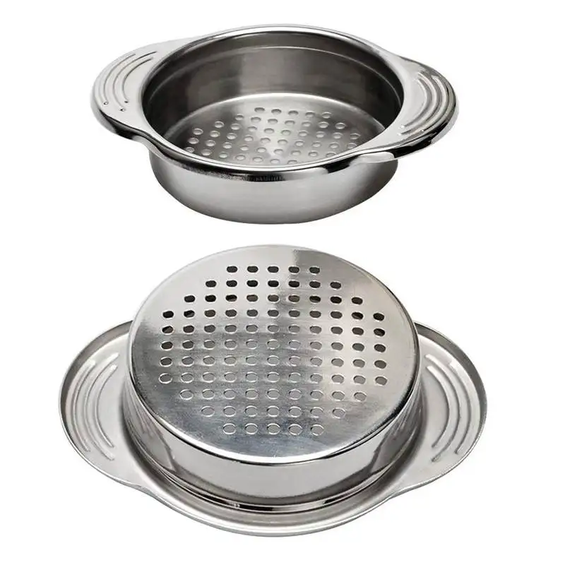 

2-Pack Stainless Steel Food Can Drainer Strainer, Sieve Tuna Can Oil Press Tuna Can Oil Squeezer Oil Drainer Can Opener, Can Str