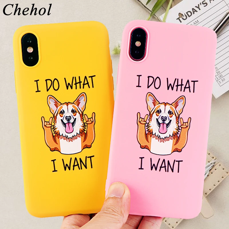 Забавные чехлы на мобильный телефон для iPhone 12 SE 6s 7 8 11 Plus Pro X XS MAX XR чехол Corgi Dog