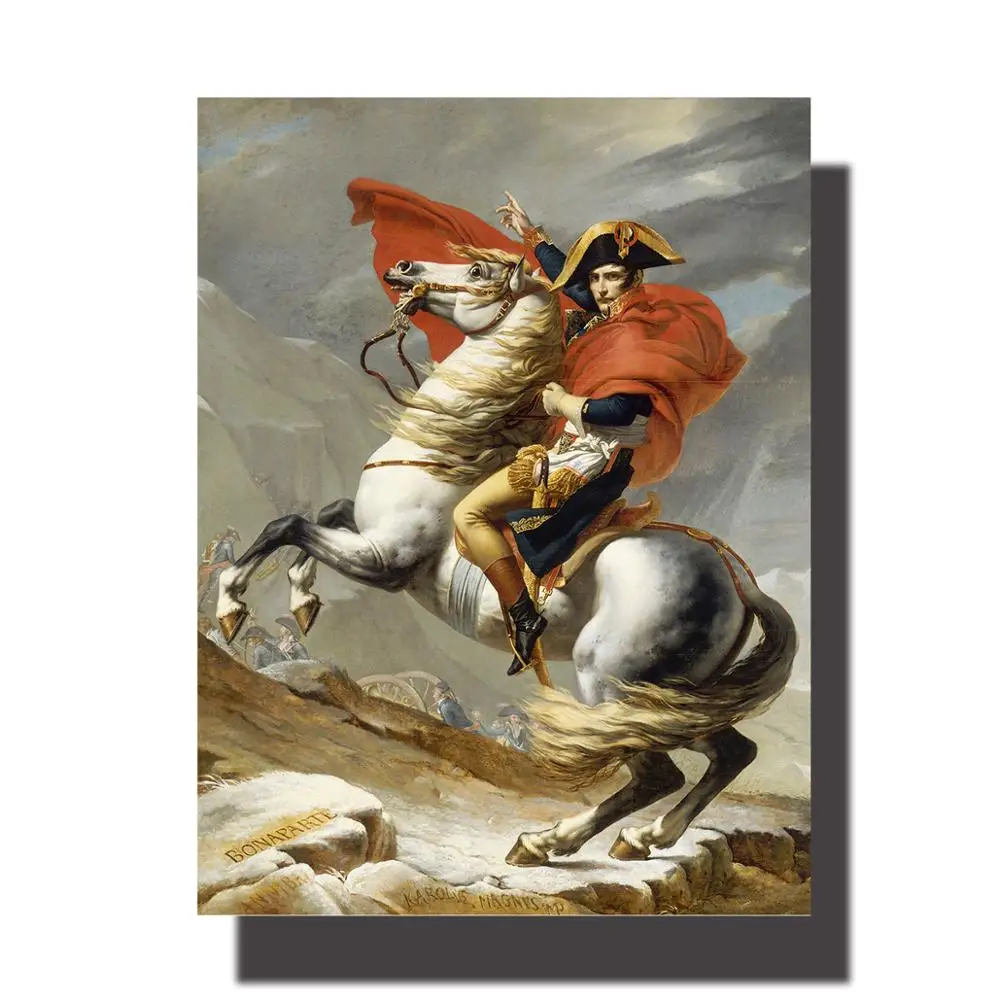 

Classical Napoleon Bonaparte Portrait Horse Oil painting Canvas Posters Prints Wall Art Picture for Living Room Home Decorations