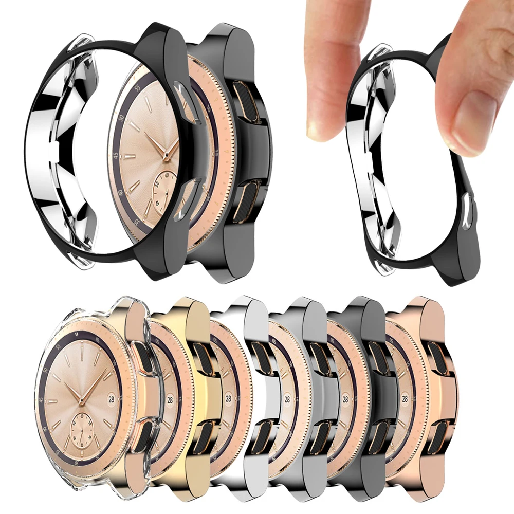 Case Frame for Samsung Galaxy Watch 42mm Plated Case Soft TPU Slim Protector Bumper Shell Cover for Galaxy Watch 42mm SM-R810