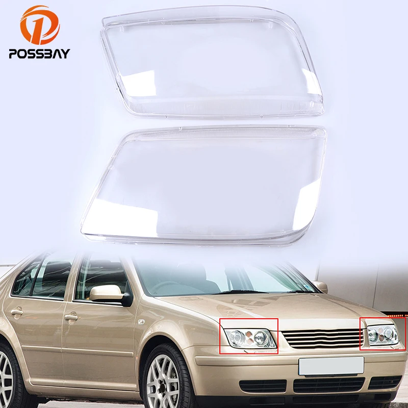 POSSBAY Car Headlight Shell Headlamp Clear Lens Cover Lenses for VW Jetta Variant 2001 2002 2003 2004 2005 2006 | Автомобили и