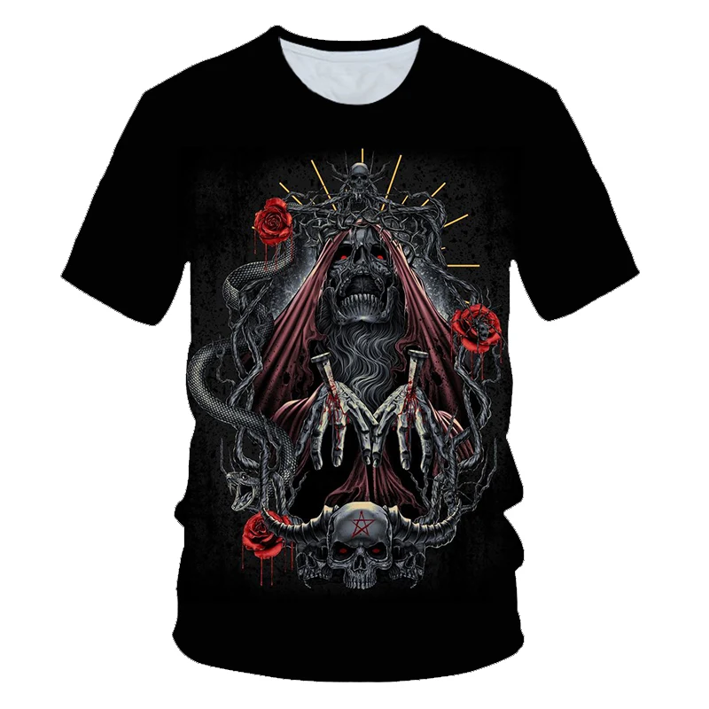 

Skull Beauty Rock Cool 3D t shirts Mens Motorcycle Punk 3D Printed T shirt Men Clothes tshirt Summer Top Homme Hipster Pop Shirt