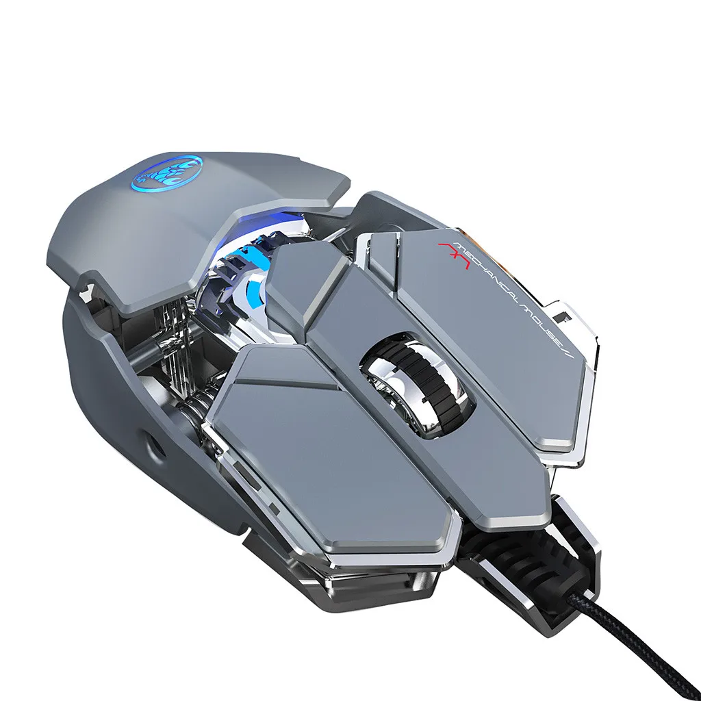 

Mechanical Define The Game USB Wired 6400DPI Adjustable Gaming Mouse Mice For PC Electroplating Robot Feel Ergonomic Mouse