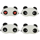 1 шт., милая мягкая маска для глаз с пандой и сердечком, маска для глаз, накладные Тени для женщин и мужчин, повязка на глаза, дорожная ночная маска