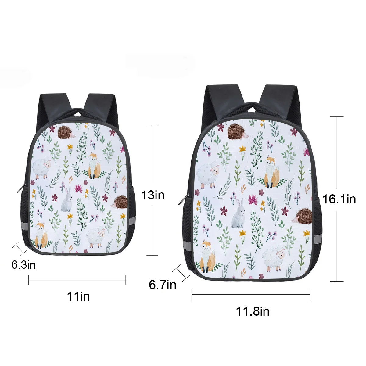 Мультяшный ежик лиса кролик весенние рюкзаки с внутренней рамой для ноутбука