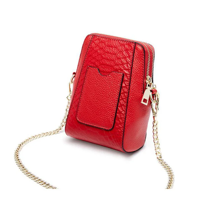 Сумка женская из натуральной кожи с тиснением крокодил | Багаж и сумки