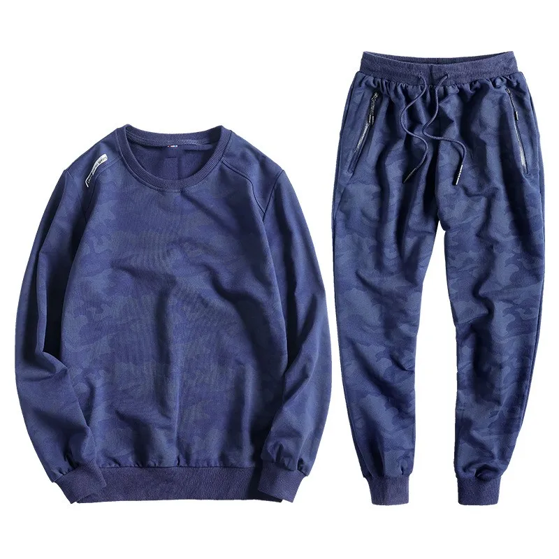 

Plus size L-7xl 8xl 9xl 10xl men casual clothing loose camouflage large size o-neck long-sleeve hiphop sweatshirt sets two piece