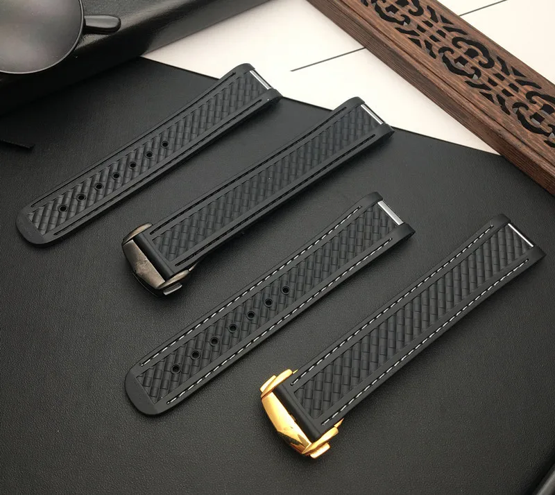 Мягкий 20 мм ремешок изогнутый конец силиконовый резиновый для часов с