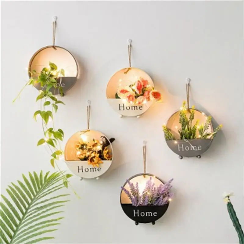 Нордическая INS металлическая декоративная подвесная полка круглая пасторальная