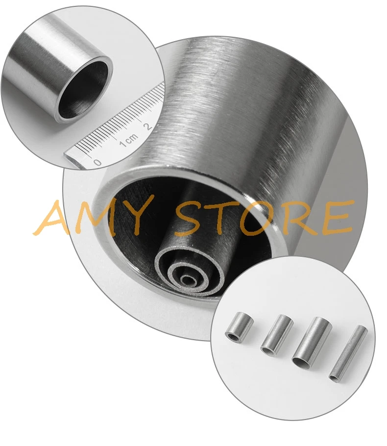 2 шт. серебряная круглая капиллярная трубка из нержавеющей стали 304 диаметр 16 мм