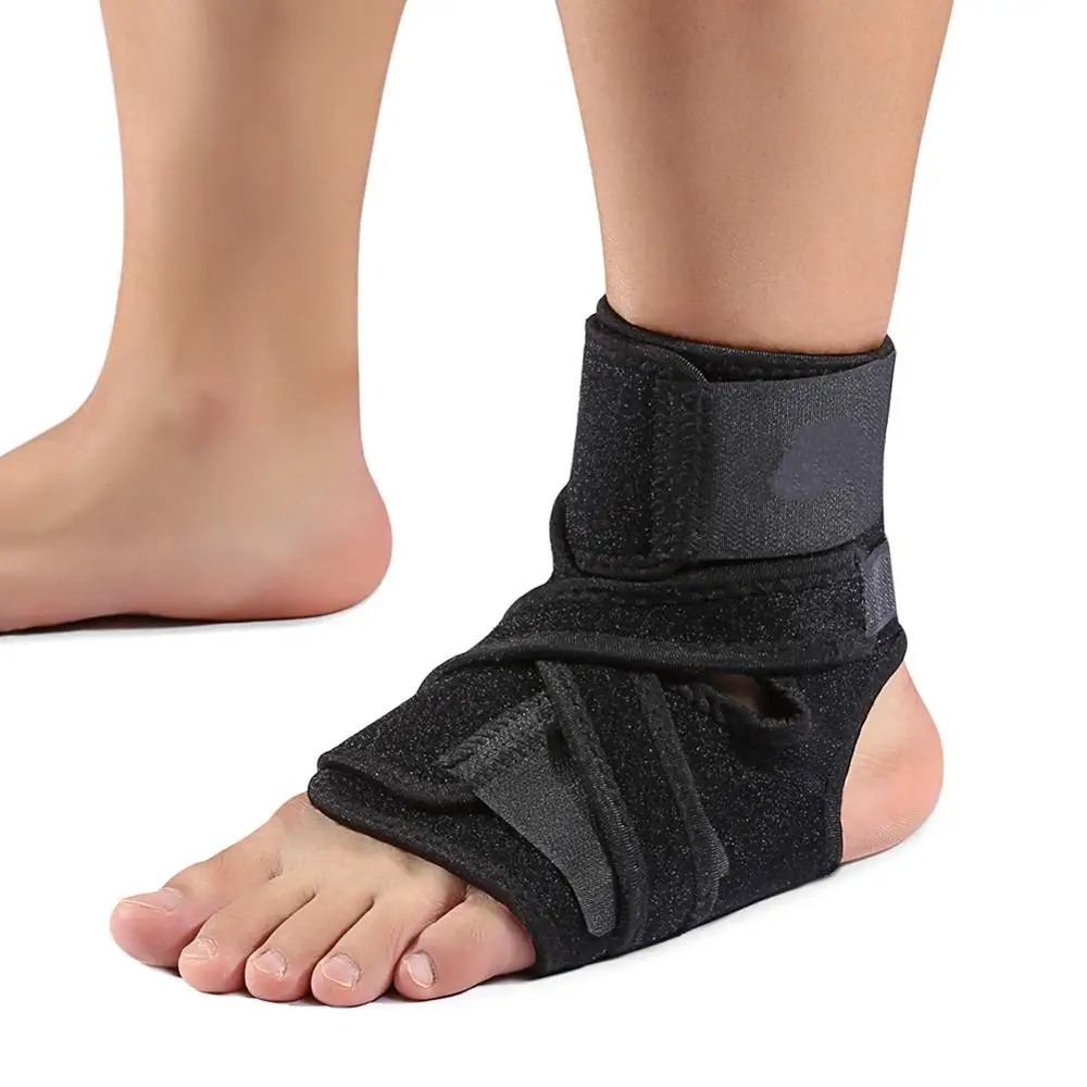 

Adjustable Foot Drop Ankle Brace Support Compression Orthosis Foot Stabilizer Strap Belt Posture Correct Pain Relief Breathable