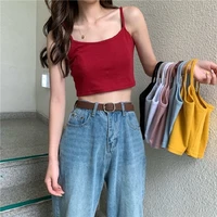 fashion summer slim ladies short top sexy sleeveless u croptops women tank tops office lady vest for female solid color top