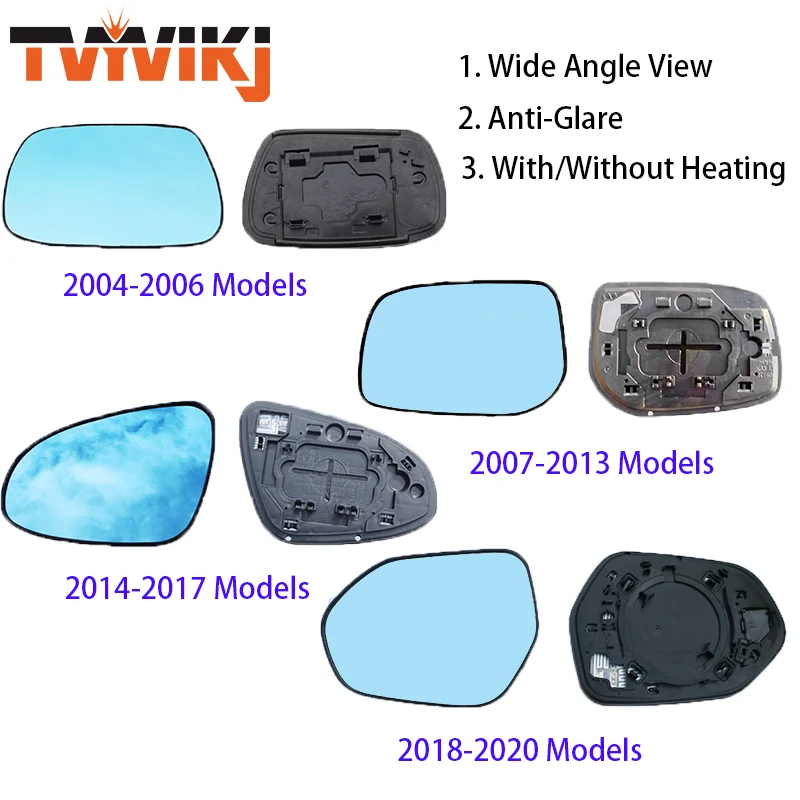 Боковое зеркало заднего вида TVYVIKJ синее стекло для Toyota Corolla 2004 2020