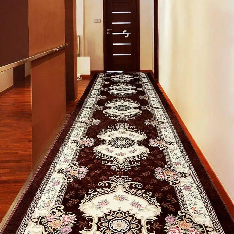 

Europe Corridor Hallway Carpets Hotel Long Aisle Rug Home Entrance Runners Rug Anti-Slip Kitchen Stair Carpet Wedding Floor Rugs