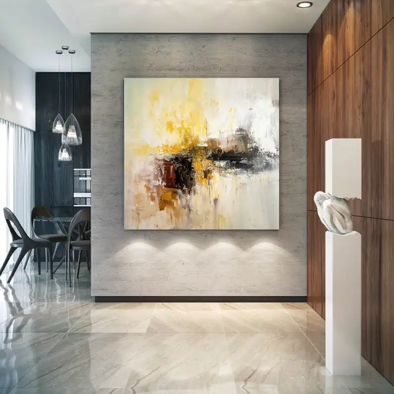 

Большая абстрактная живопись, Современная Абстрактная живопись, набор для офисного декора, абстрактный декор, текстурная живопись, искусст...