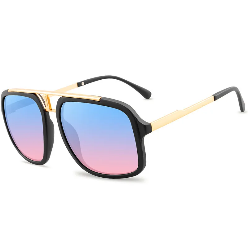 Модные Ретро Металлические очки для женщин большая оправа трендовые мужские