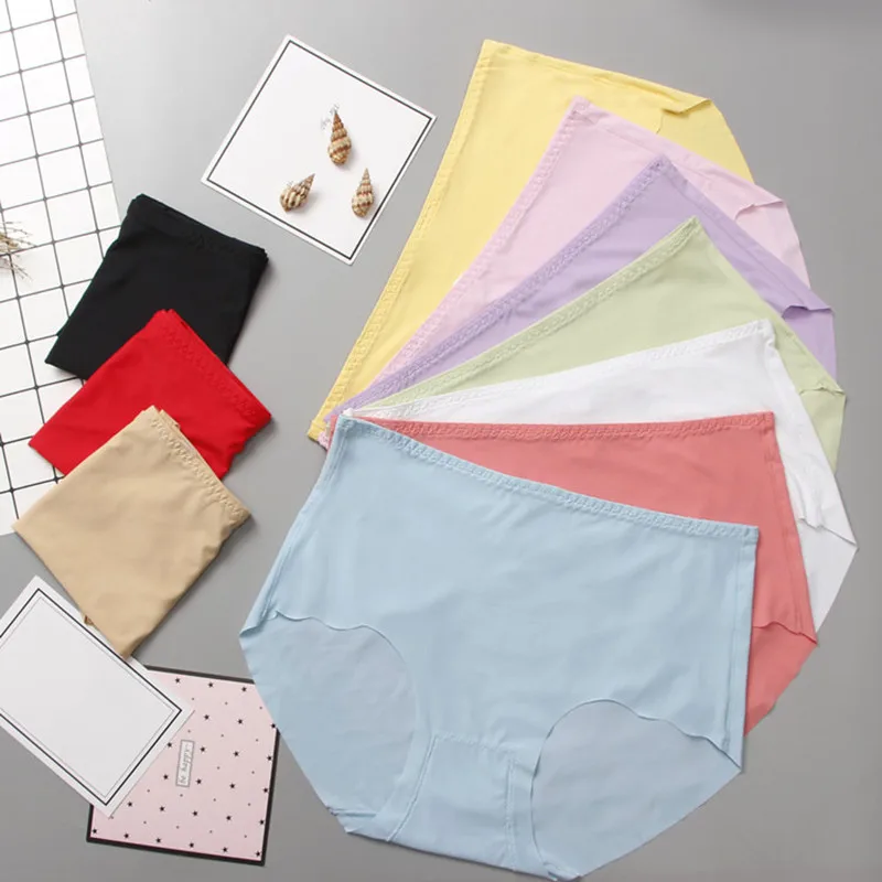 10 шт/лот Ropa interior femenina Бесшовные женские трусы ледяные Трусы шелковые крутые