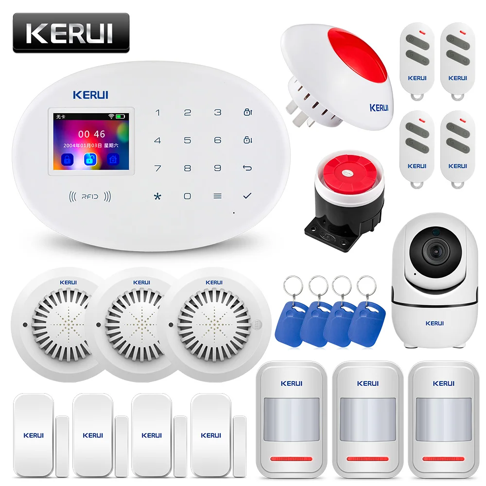 Домашняя система охранной сигнализации KERUI W20 сенсорная панель TFT управление