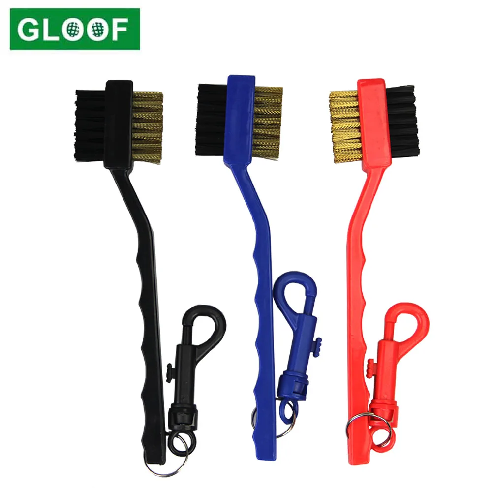 

Гольф-клуба щетка для игры в гольф паз щеточка для чистки клюшки для гольфа, шарика клина устройство для чистки углублений комплект 2 двухст...