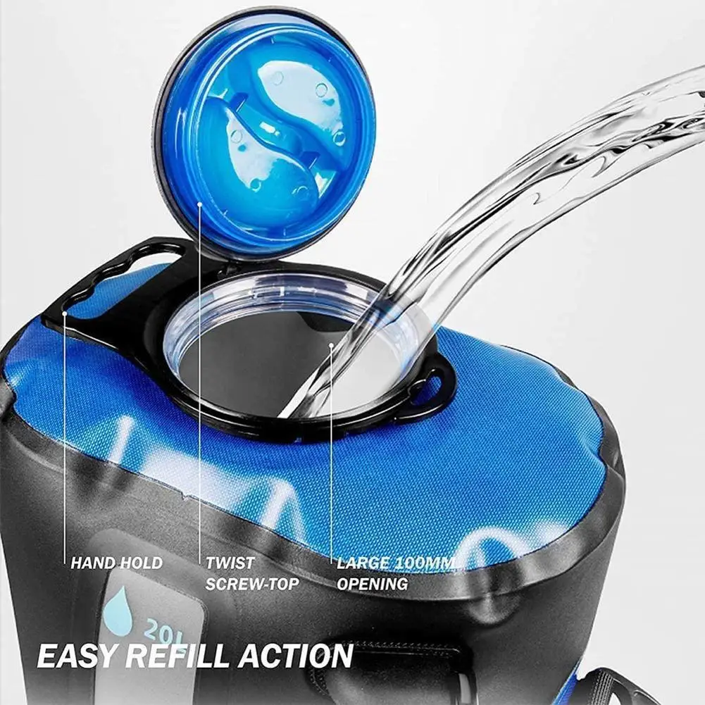 

Lightweight And Portable Solar Shower Bag Easy To Use Water Tear Supplies Storage Camping Picnic Resistance Multifunctional X2S7