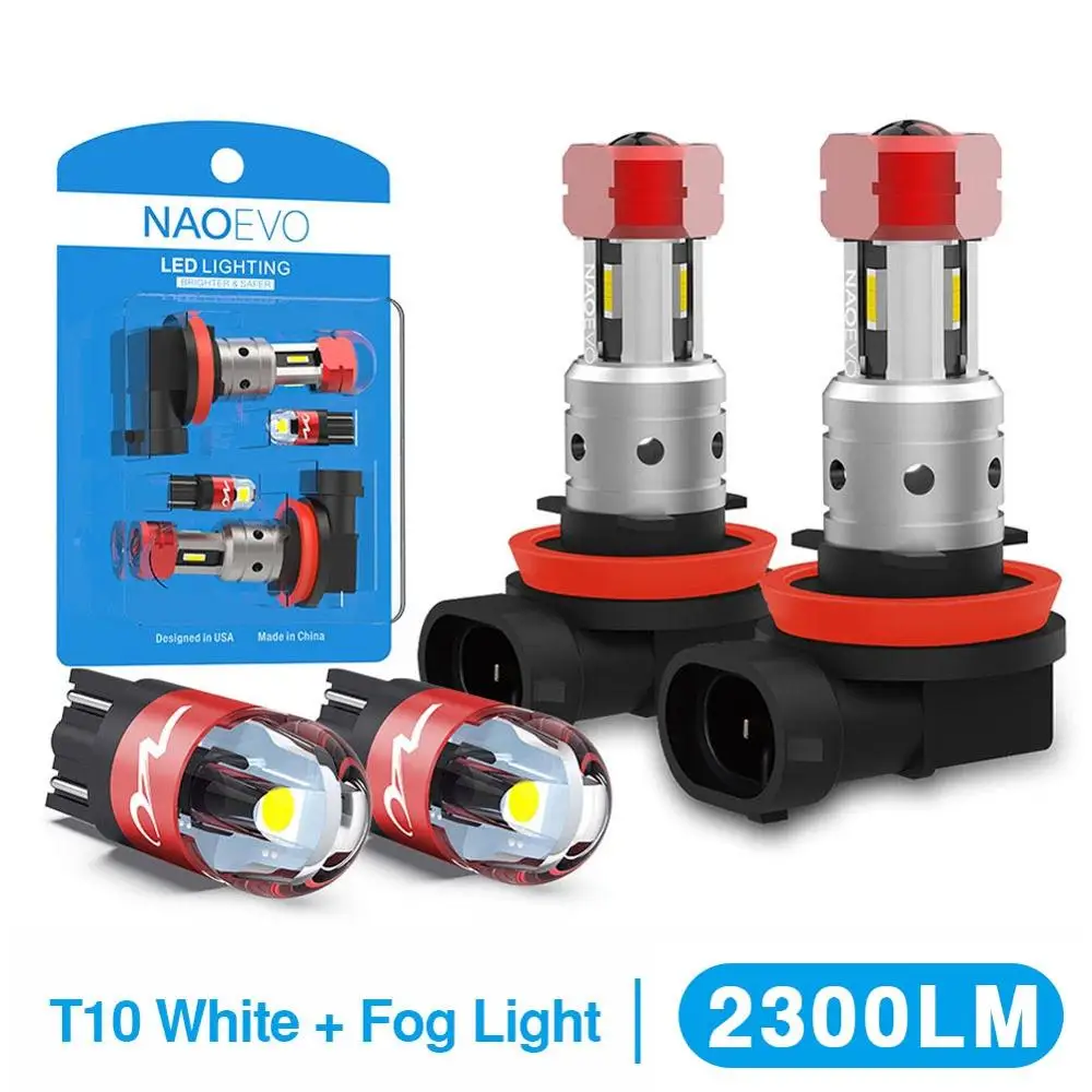 NAOEVO H11 светодиодный H8 HB4 HB3 Противотуманные фары Дневные Фары Светильник W5W H10 H16