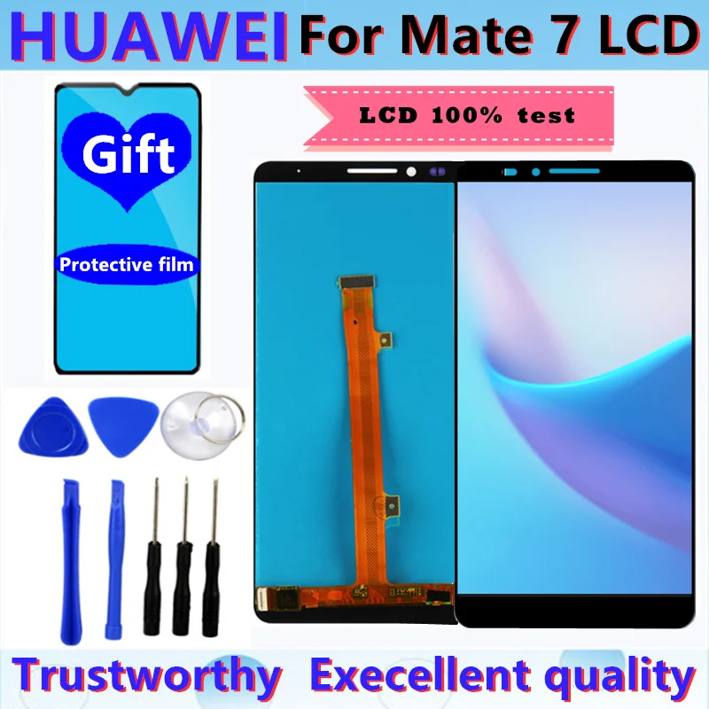 Оригинальный ЖК-дисплей для Huawei Mate 7 сенсорный экран дигитайзер в сборе Замена Mate7