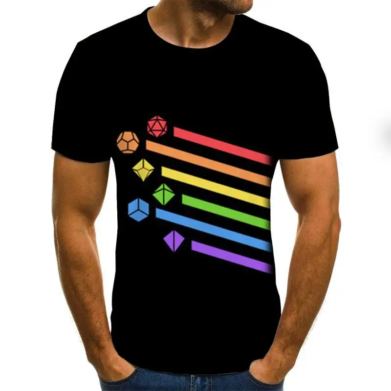 

Men's new 3D vortex printed T-shirt, 3D printed T-shirt, 3D hip hop T-shirt, clock T-shirt, men's and women's T-shirt