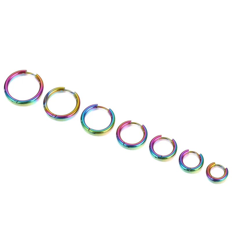 2 шт./компл. Нержавеющая сталь женские серьги кольца с Для женщин мужчин