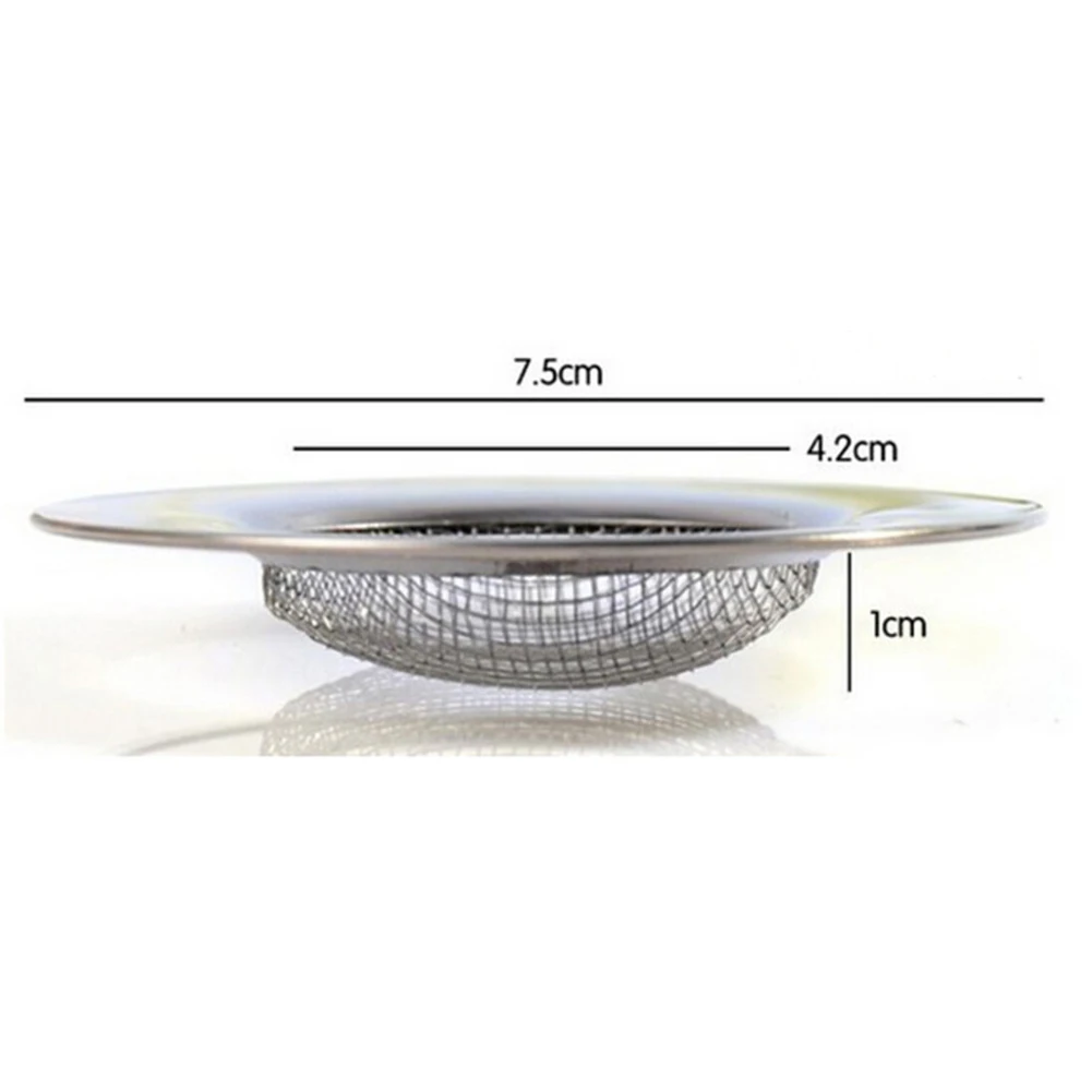 

NEW HOT SALES 7.5cm Useful Kitchen Stainless Steel Sewer Sink Strainer Filter Drain Waste Clean