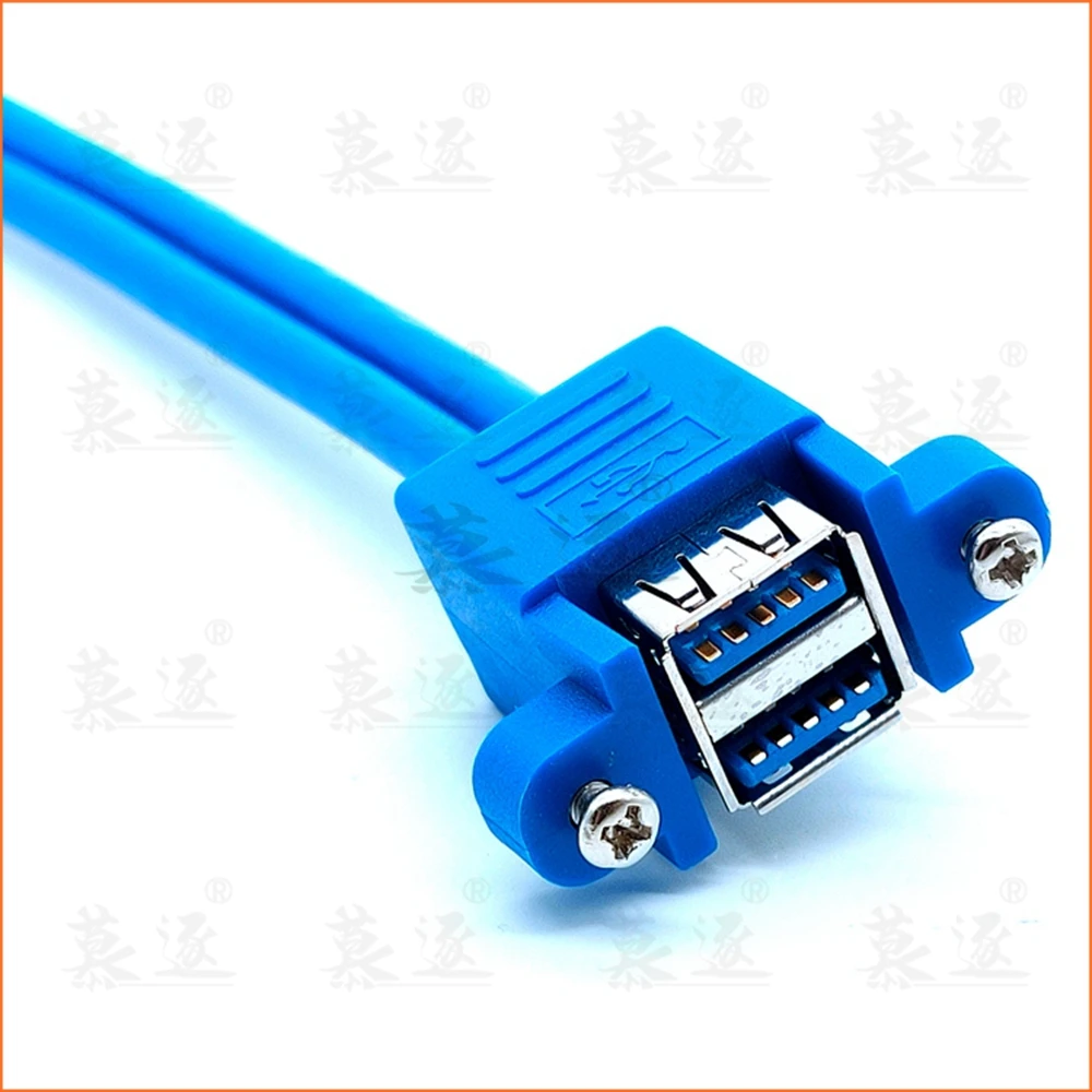 Фото USB 3,0 Verlängerung Kabel Dual USB 3,0 Stecker auf Dual USB 3,0 Weibliche mit Schraube Panel Mon Voi 50см №5