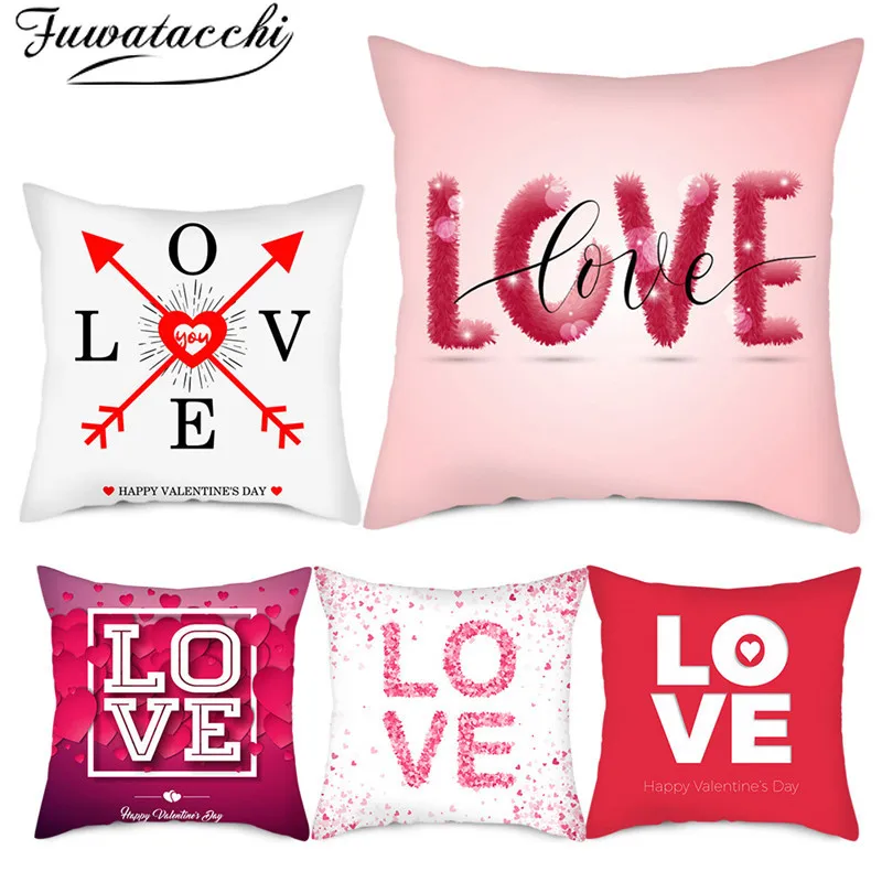 Чехлы на подушки Fuwatacchi с именем любви подушка для влюбленных хлопковые спальни