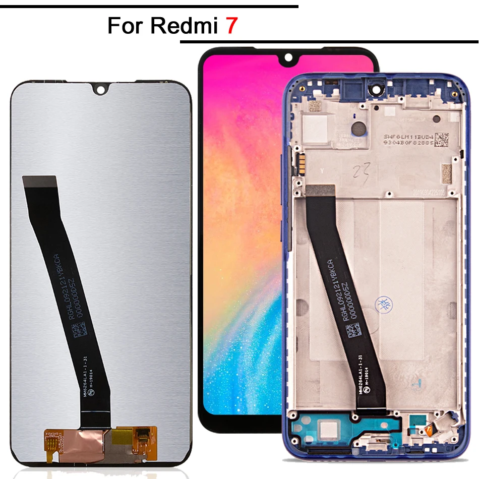 6,2" для Xiaomi Redmi 7 7A ЖК-дисплей кодирующий преобразователь сенсорного экрана в сборе для Redmi7 Redmi7A ЖК-дисплей Замена экрана