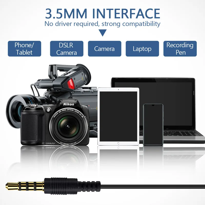 Мини микрофон USB нагрудный петличный для ПК/телефона/камеры портативный внешний