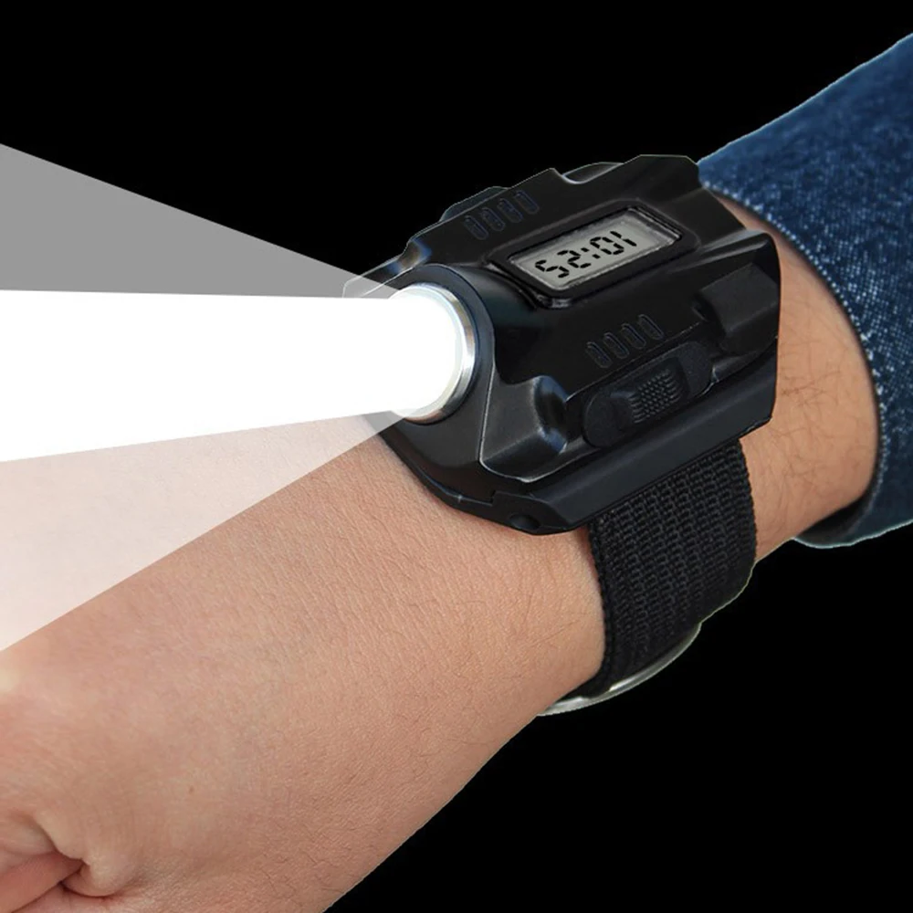 

Flashlight Tactical Watches With High Power Rechargeable LED Flashlight Tactical lantern Wrist Watch Flashlight Torch LED