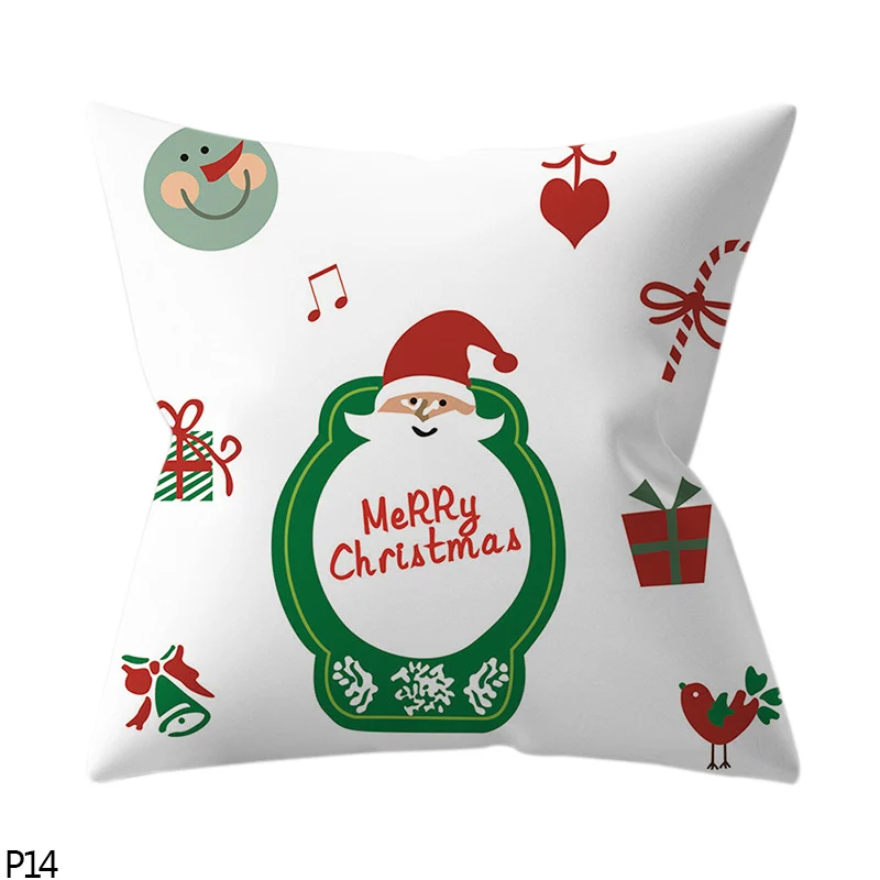 P14 santa claus 45 см Санта Клаус Олень Рождественское дерево бросок Наволочка Чехол Счастливого Рождества декоративные наволочки Рождественский автомобиль диван домашний декор для кровати - Цвет: P14 santa claus
