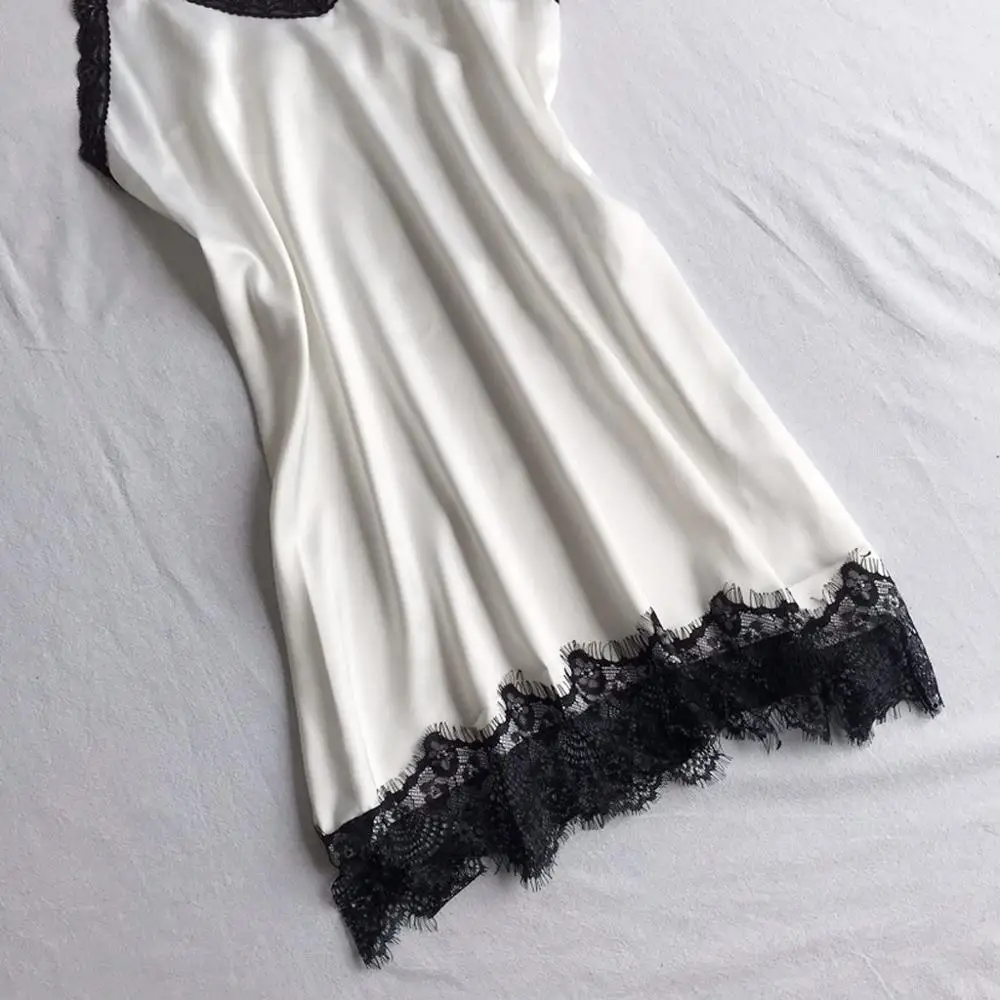 Женская кружевная сексуальная пижама на бретельках с v образным вырезом халат и