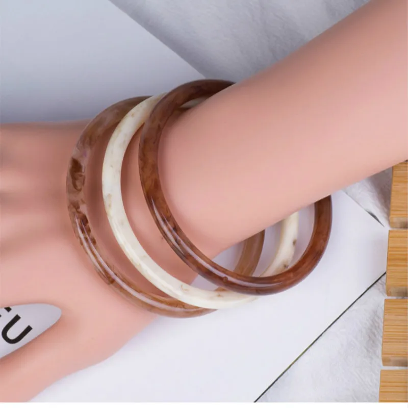 2019 акриловые модные уникальные браслеты из смолы для женщин аксессуары Браслет