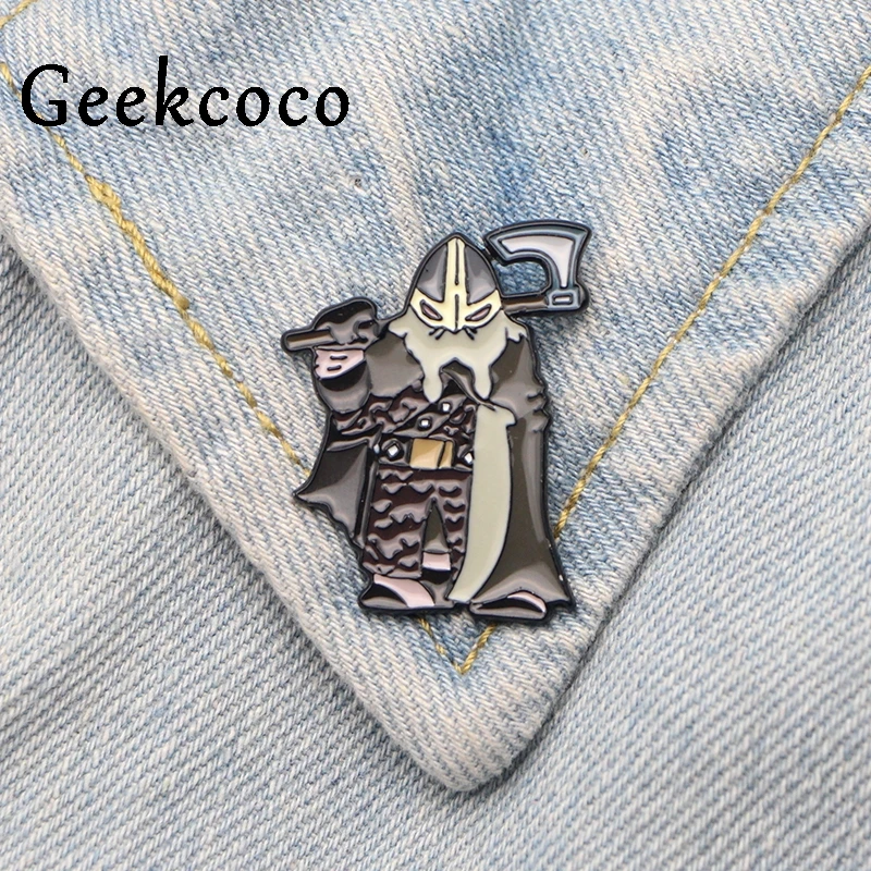 

Vikings Brooches for men women Pride Zinc Alloy Enamel Pins medal Cartoon insignia For shirt backpack clothes bag Badges J0077