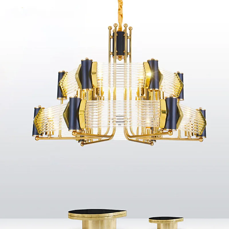 売却 現代の Led ダブルスパイラルゴールドのシャンデリアの照明玄関階段階段寝室ホテル HallCeiling ハンギンランプ