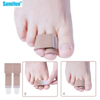 10pcs velvet cotton material adjustable toe separator toe splint straightener wrap anti slip brace hammer toe protector sleeve