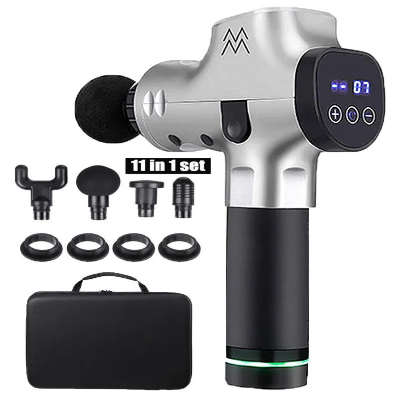 Touch screen silver New massage gun physiotherapy instrument mute touch screen console massage gun electric gun massage relieve pain - Цвет: Touch screen silver