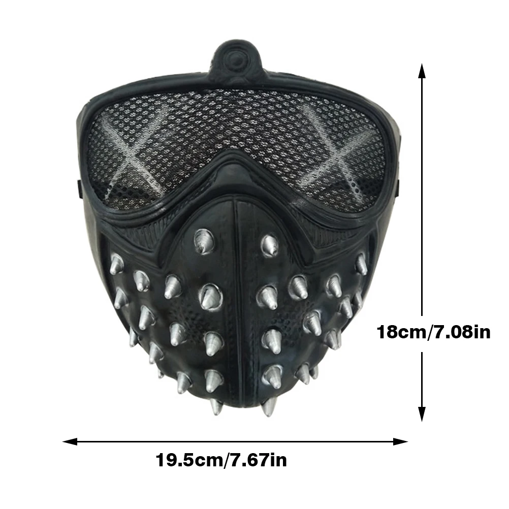 Маска в стиле стимпанк с заклепками страшная маска ужаса полумаска для