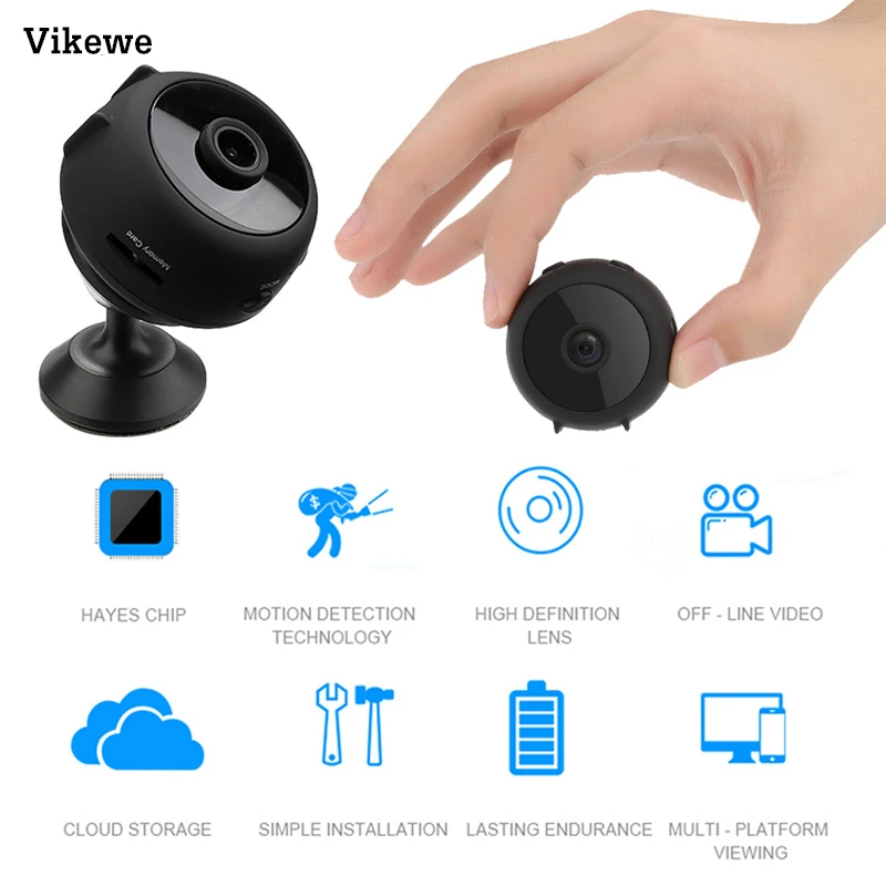 Беспроводная мини камера Vikewe HD 1080P Wi Fi монитор с пультом дистанционного