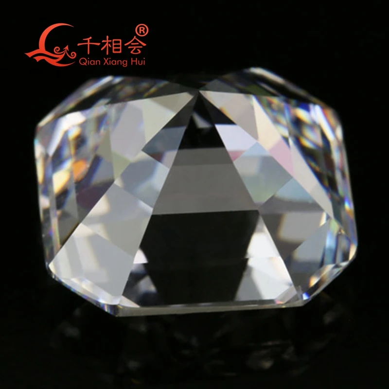 6А Качество Белый цвет asscher baota форма для кубического циркония свободные CZ камень сделано Цянь Сян Хуэй