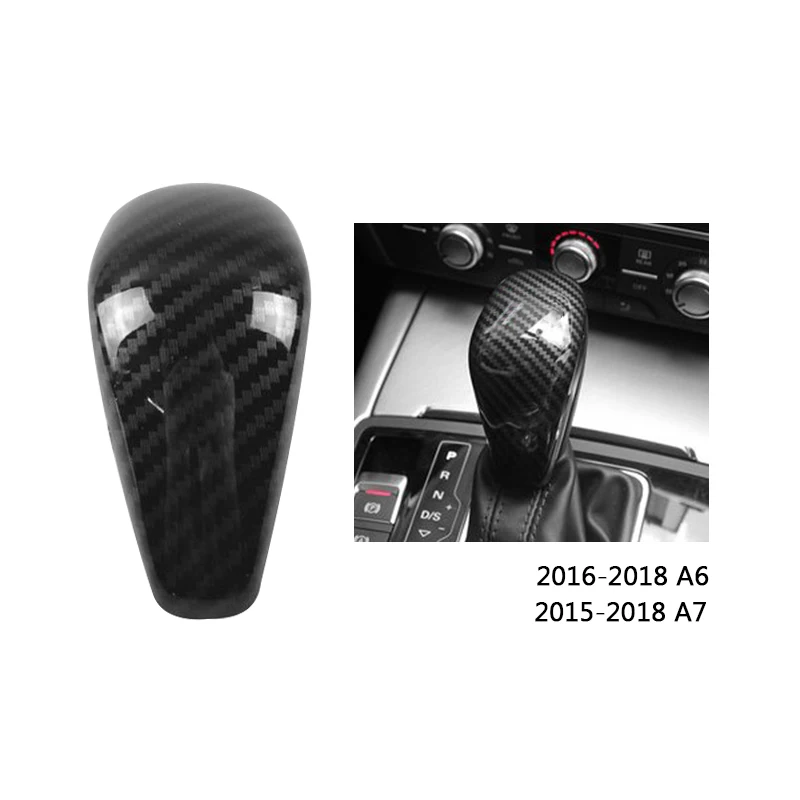 

Car Styling Console Gearshift Handle Head Frame Cover Carbon Fiber Sticker For Audi A5A6LQ7Q5L New A4L Modification