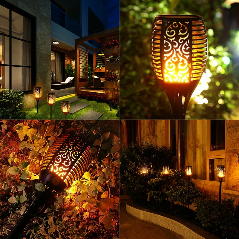 

33/96 LED Solar Flame Lamp Outdoor Torch Lights Garden Light Waterproof Flicker Lights for Garden Decoration Automatic On Dusk