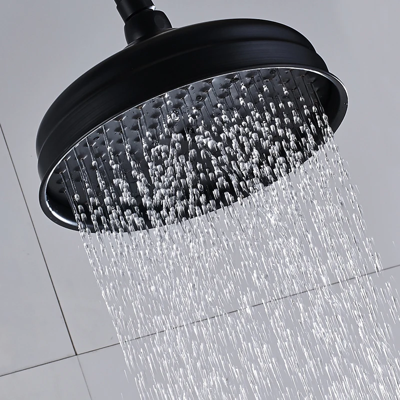 Круглая винтажная насадка для душа в стиле ретро 8 дюймов черная масляная