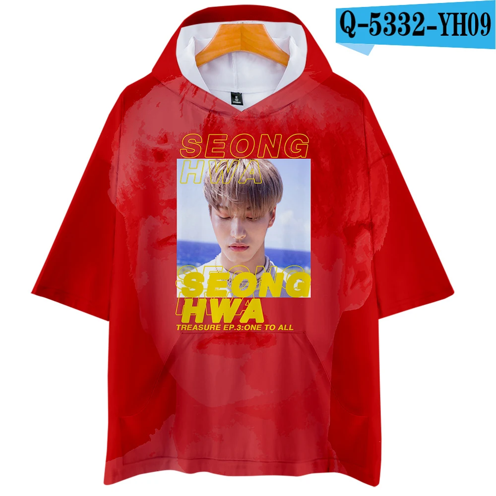 ATEEZ 3D Футболка с принтом женская мода Harajuku Повседневная Хип Хоп короткий рукав Kawaii Популярная 3D футболка с капюшоном XXS-4XL - Цвет: 8