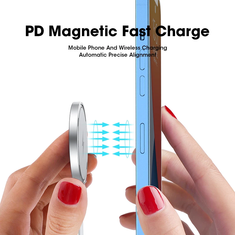 Магнитное Беспроводное зарядное устройство 15 Вт для iPhone 12 Pro Max Быстрая Зарядка